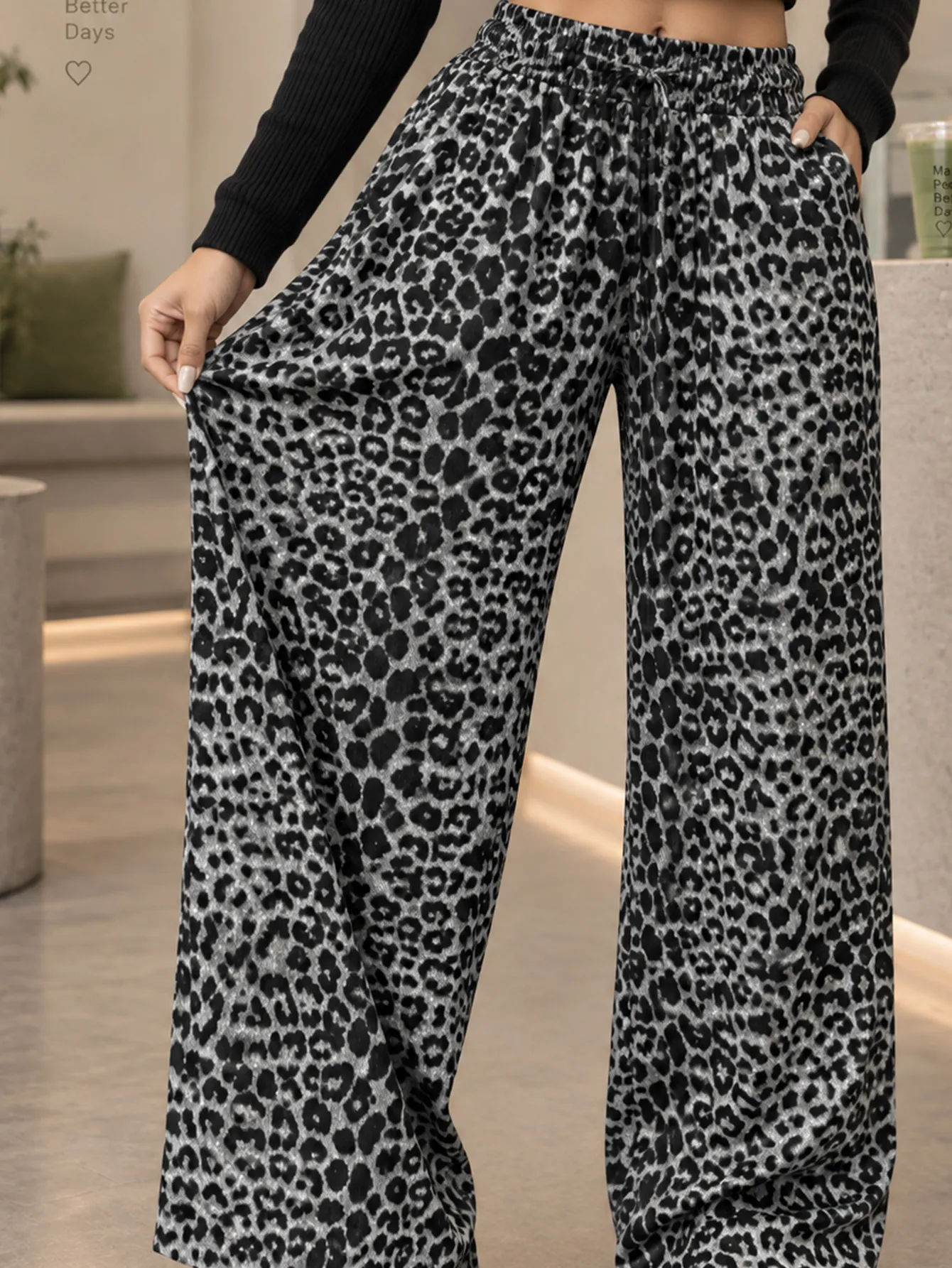 AD2651 Pantalón holgado estampado 15697